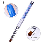 NICOLE DIARY UV Gel Brush Liner Painting Pen Acrylic Drawing Brush for Nails Gradient Rhinestone Handle  Nail Art Tool