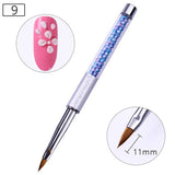 NICOLE DIARY UV Gel Brush Liner Painting Pen Acrylic Drawing Brush for Nails Gradient Rhinestone Handle  Nail Art Tool