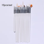 NICOLE DIARY UV Gel Brush Liner Painting Pen Acrylic Drawing Brush for Nails Gradient Rhinestone Handle  Nail Art Tool
