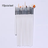 NICOLE DIARY UV Gel Brush Liner Painting Pen Acrylic Drawing Brush for Nails Gradient Rhinestone Handle  Nail Art Tool