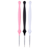 NICOLE DIARY UV Gel Brush Liner Painting Pen Acrylic Drawing Brush for Nails Gradient Rhinestone Handle  Nail Art Tool