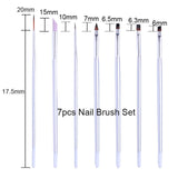 NICOLE DIARY UV Gel Brush Liner Painting Pen Acrylic Drawing Brush for Nails Gradient Rhinestone Handle  Nail Art Tool