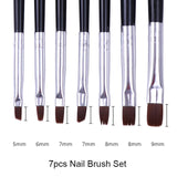NICOLE DIARY UV Gel Brush Liner Painting Pen Acrylic Drawing Brush for Nails Gradient Rhinestone Handle  Nail Art Tool