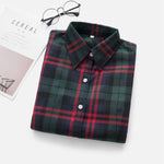 2020 Women Blouses Brand New Excellent Quality Flannel Red Plaid Shirt Women Cotton Casual Long Sleeve Shirt Tops Lady Clothes