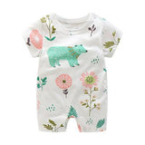 Summer New Style Short Sleeved Girls Dress Baby Romper Cotton Newborn Body Suit Baby Pajama Boys Animal Monkey Rompers 2020 hot