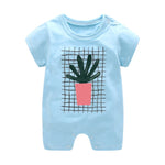 Summer New Style Short Sleeved Girls Dress Baby Romper Cotton Newborn Body Suit Baby Pajama Boys Animal Monkey Rompers 2020 hot