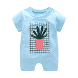Summer New Style Short Sleeved Girls Dress Baby Romper Cotton Newborn Body Suit Baby Pajama Boys Animal Monkey Rompers 2020 hot