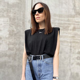 Summer Sleeveless Top Female O Neck White Women Blouse Shirt Ladies Loose solid Chic Casual Blouses Black 2020 Cotton Brown