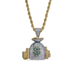 Fashion Punk Hip Hop Women Men Movie Characters Pendant Necklace Crystal Rhinestone Chain Necklace Creative Necklaces Jewelry