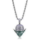 Fashion Punk Hip Hop Women Men Movie Characters Pendant Necklace Crystal Rhinestone Chain Necklace Creative Necklaces Jewelry