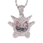 Fashion Punk Hip Hop Women Men Movie Characters Pendant Necklace Crystal Rhinestone Chain Necklace Creative Necklaces Jewelry