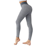 CHRLEISURE Patchwork Leggings Women High Waist Seamless Push Up Fitness Pants Women Sexy Slim Solid Workout Gym Leggings