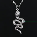 Snake Pendant Round Cross Chain Necklace  for Men Women