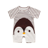 Infant jumpsuit summer romper animal print girl boy cotton suit newborn climbing cartoon rompers cheap stuff baby products