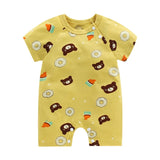 Infant jumpsuit summer romper animal print girl boy cotton suit newborn climbing cartoon rompers cheap stuff baby products