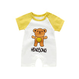 Infant jumpsuit summer romper animal print girl boy cotton suit newborn climbing cartoon rompers cheap stuff baby products