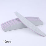 5 pcs/lot Sandpaper Nail File Lime 100/180 Double Side Sanding Buffer Block Set Grey Nail Files For UV Gel Polish Manicure Tool