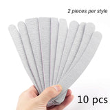 5 pcs/lot Sandpaper Nail File Lime 100/180 Double Side Sanding Buffer Block Set Grey Nail Files For UV Gel Polish Manicure Tool