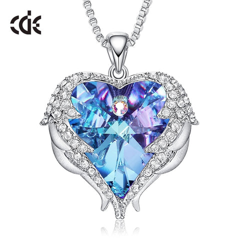 Pendant Angel Wings Heart Necklace  for Women