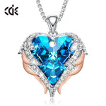 Pendant Angel Wings Heart Necklace  for Women
