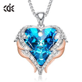 Pendant Angel Wings Heart Necklace  for Women