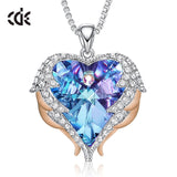 Pendant Angel Wings Heart Necklace  for Women