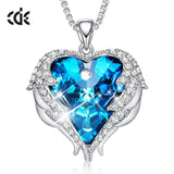 Pendant Angel Wings Heart Necklace  for Women