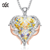 Pendant Angel Wings Heart Necklace  for Women