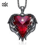Pendant Angel Wings Heart Necklace  for Women