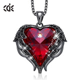 Pendant Angel Wings Heart Necklace  for Women