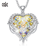 Pendant Angel Wings Heart Necklace  for Women