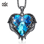 Pendant Angel Wings Heart Necklace  for Women
