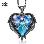 Pendant Angel Wings Heart Necklace  for Women
