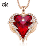 Pendant Angel Wings Heart Necklace  for Women