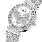 Bracelet Butterfly Women Watches Big Diamond 18K Gold Watch Waterproof