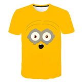 3D baby Cartoon Print Minions T shirt kids Cute Banana boys girls Clothes T-Shirt Summer O'Neck Yellow Clothes Dropship 4T-14T