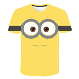 3D baby Cartoon Print Minions T shirt kids Cute Banana boys girls Clothes T-Shirt Summer O'Neck Yellow Clothes Dropship 4T-14T