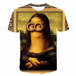3D baby Cartoon Print Minions T shirt kids Cute Banana boys girls Clothes T-Shirt Summer O'Neck Yellow Clothes Dropship 4T-14T