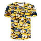 3D baby Cartoon Print Minions T shirt kids Cute Banana boys girls Clothes T-Shirt Summer O'Neck Yellow Clothes Dropship 4T-14T