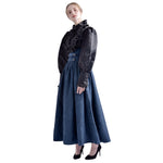 Vintage Skirt Long Steamounk Medieval Woman Elegant Walking Solid Hight Waist Middle Ages Renaissance Costumes Swing Skirts