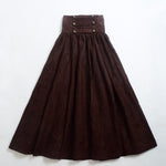 Vintage Skirt Long Steamounk Medieval Woman Elegant Walking Solid Hight Waist Middle Ages Renaissance Costumes Swing Skirts