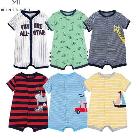 Summer baby boys clothes cotton Jumpsuit Short sleeve Roupas
