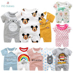 Summer New Style Short Sleeved Girls Dress Baby Romper Cotton Newborn Body Suit Baby Pajama Boys Animal Monkey Rompers 2020 hot