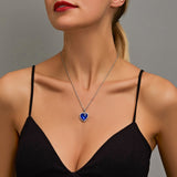SUMENG 2020 New Titanic Heart Of Ocean Blue Heart Love Forever Pendant Necklace For Women Men Jewelry Gift