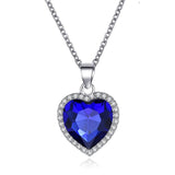 SUMENG 2020 New Titanic Heart Of Ocean Blue Heart Love Forever Pendant Necklace For Women Men Jewelry Gift