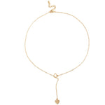 jewelry copper heart chain link necklace for women girl