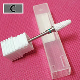 Electric Nail Drill Machine Drill Bits Ceramic Cuticle Clean Burr Nail Drill Bit Rotary Milling Cutter For Manicure Pedicure
