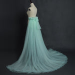Women Detachable Tulle Overskirt Wedding Bridal Skirt 5-Layers Train Maxi Overlay Skirts