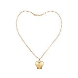 heart love forever pendant Necklace Enlarge Photo Small Box Necklace Heart Shaped Creative Gift Jewelry Decoration Femme #ZC