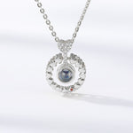 Top Quality Four Heart Necklaces For Women Friendship Forever Jewelry 100 Language i Love You Projection Necklace Collares Mujer